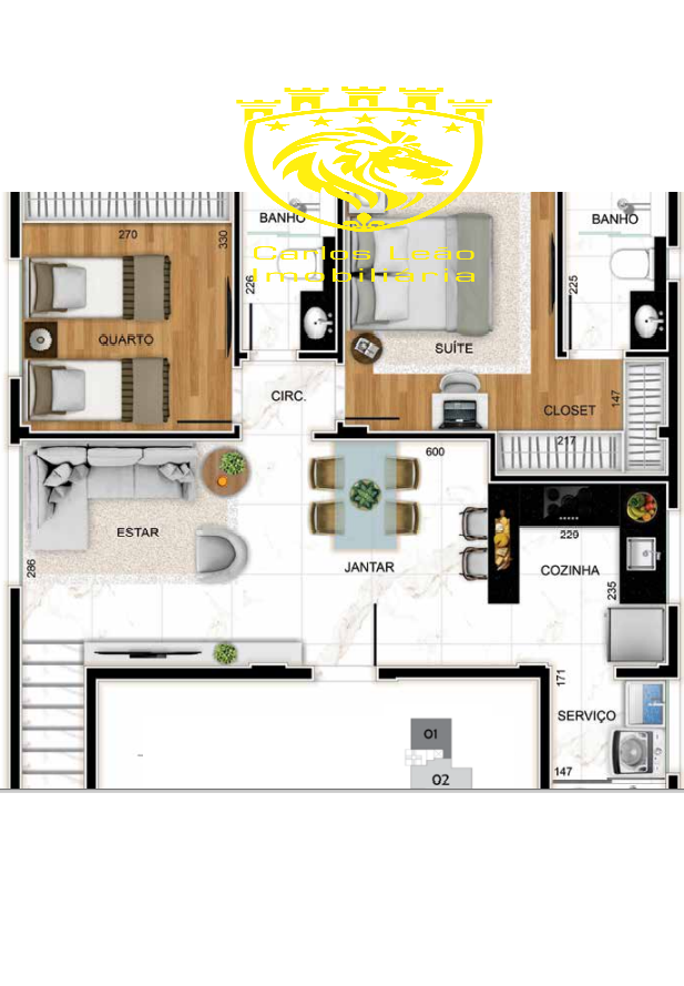 Apartamento à venda com 2 quartos, 61m² - Foto 5