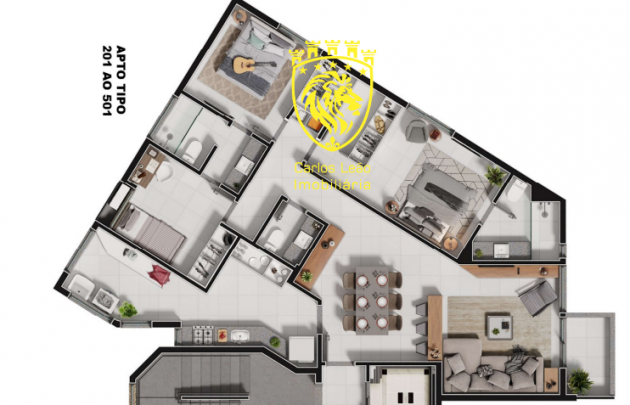 Apartamento à venda com 3 quartos, 101m² - Foto 7