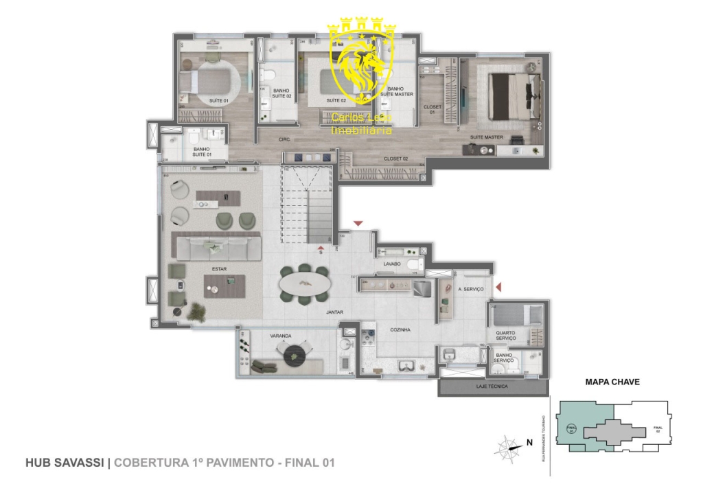 Cobertura à venda com 4 quartos, 318m² - Foto 8